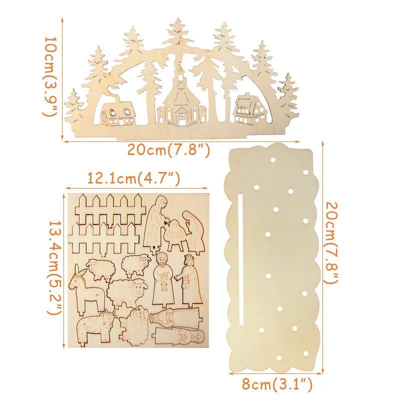 Charming Wooden Desktop Christmas Ornaments for Decor - Image 11