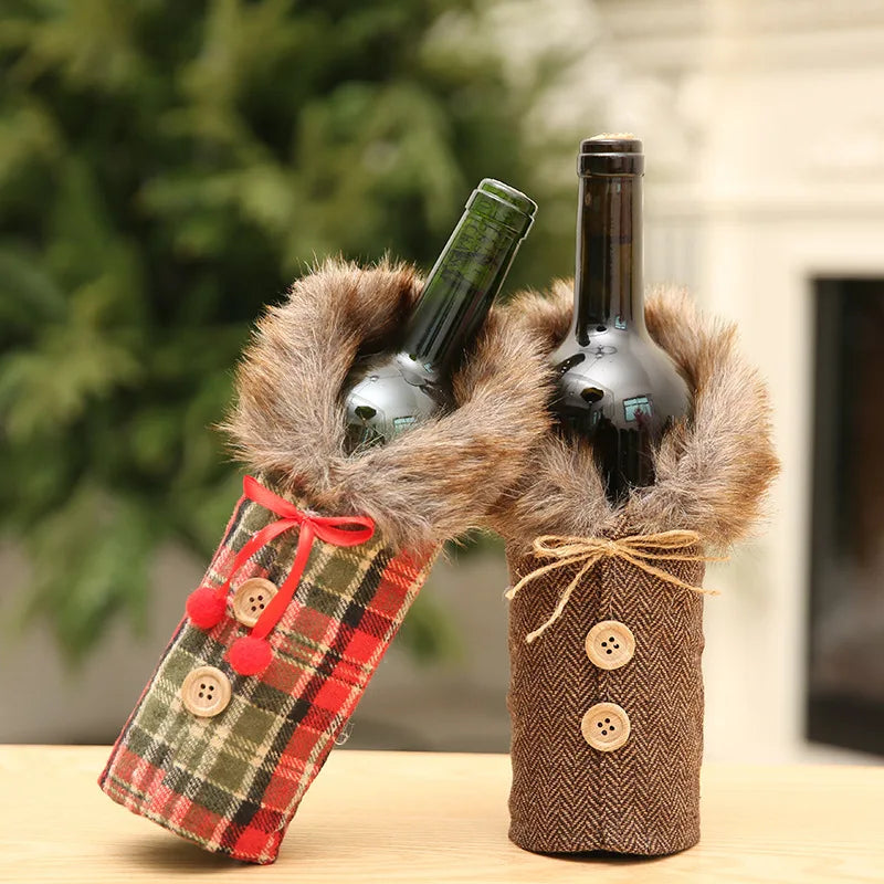 Santa Claus Wine Bottle Cover for Christmas Decor - Image 40