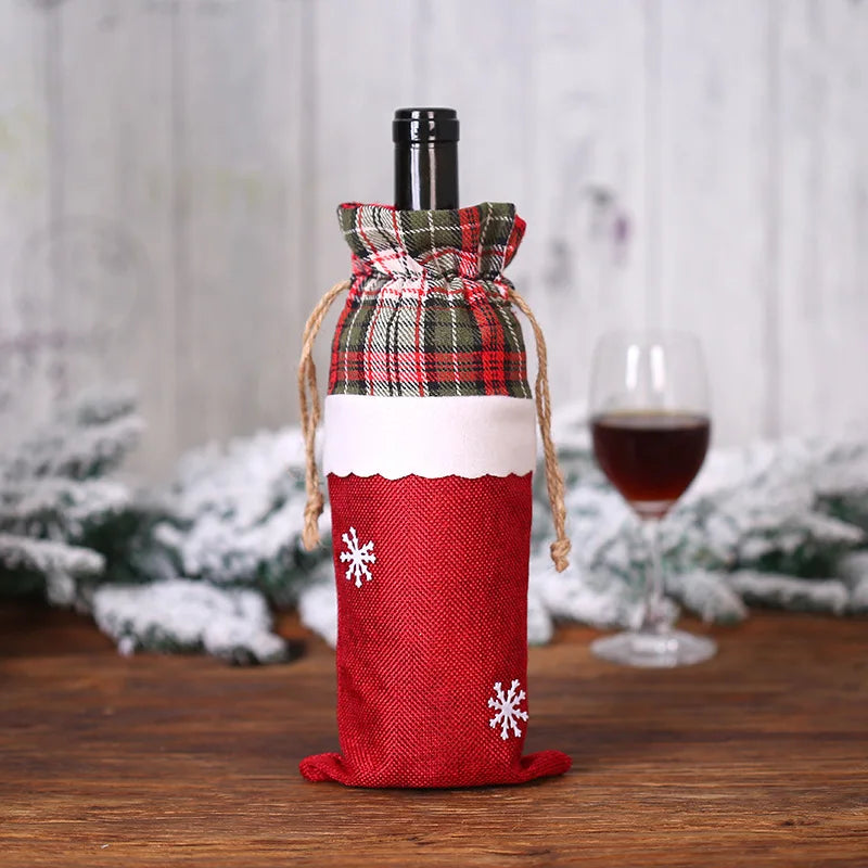 Santa Claus Wine Bottle Cover for Christmas Decor - Image 6