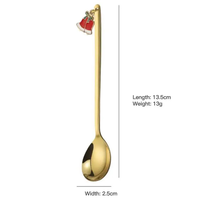 Festive Stainless Steel Christmas Spoons for Table Decor - Image 9