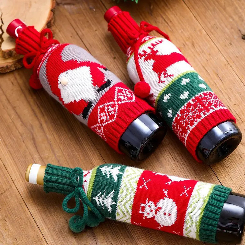 Festive Merry Christmas Wine Bottle Cover Decoration - Image 7