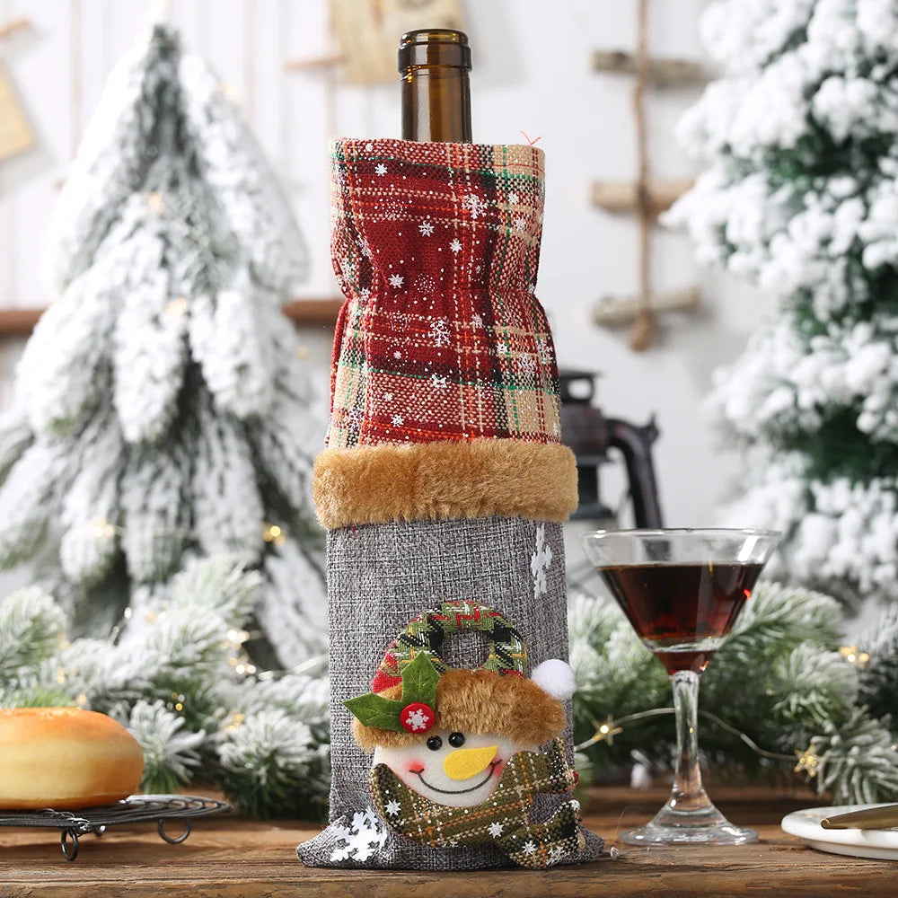 Santa Claus Wine Bottle Cover for Christmas Decor - Image 26