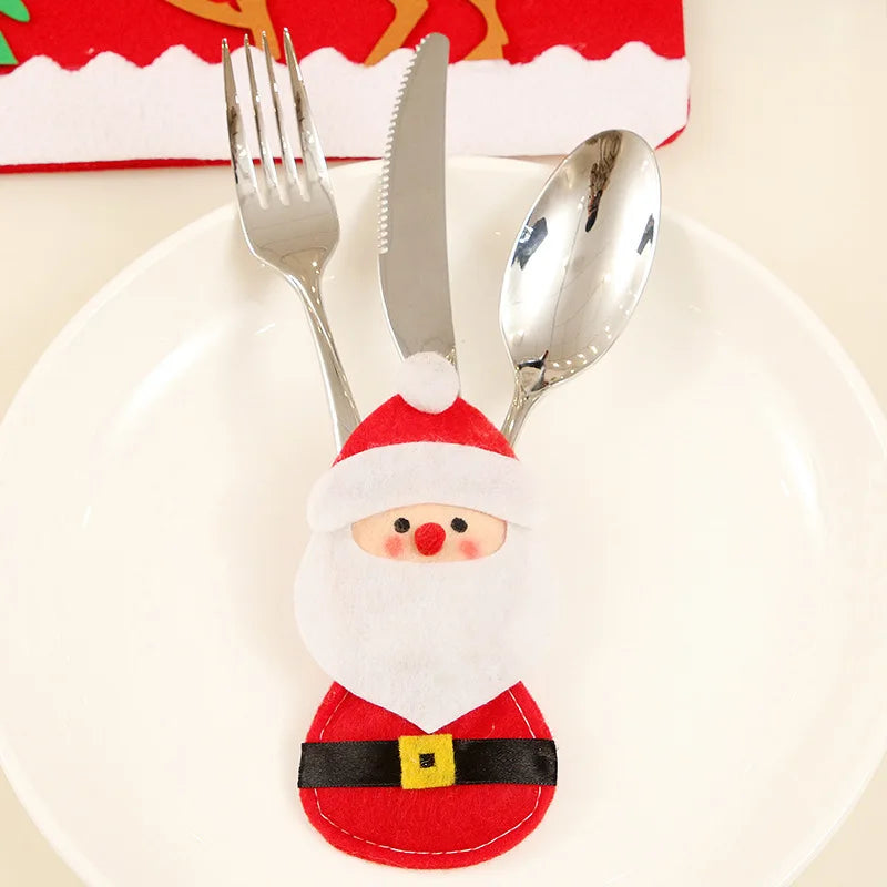 Festive Santa Hat Cutlery Holder for Christmas - Image 14
