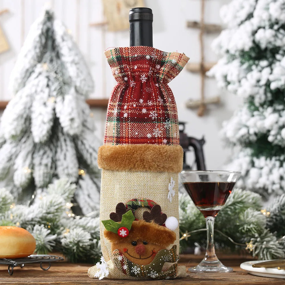 Santa Claus Wine Bottle Cover for Christmas Decor - Image 25
