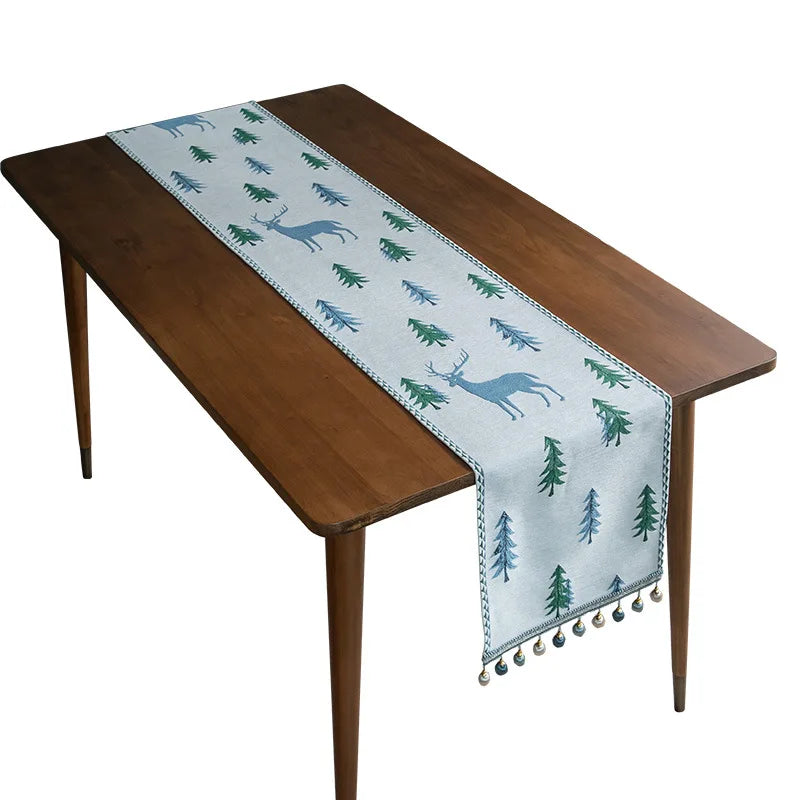 Charming Christmas Elk Table Runner for Holiday Decor - Image 17