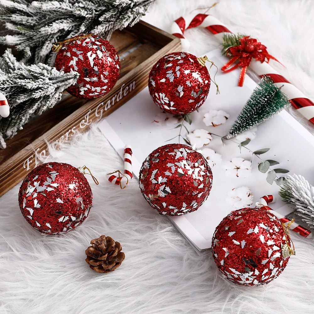 Elegant Rose Gold Christmas Ball Ornaments - 4pcs - Image 14