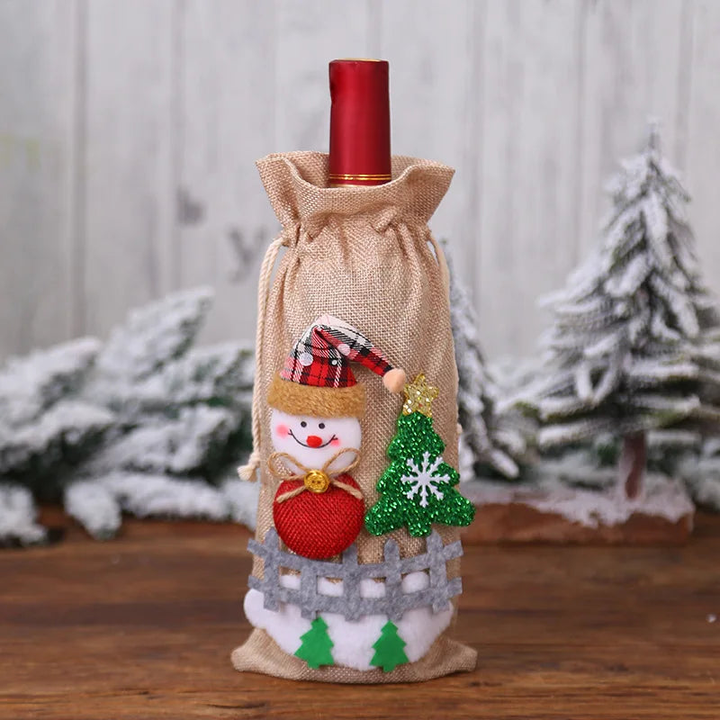 Santa Claus Wine Bottle Cover for Christmas Decor - Image 8