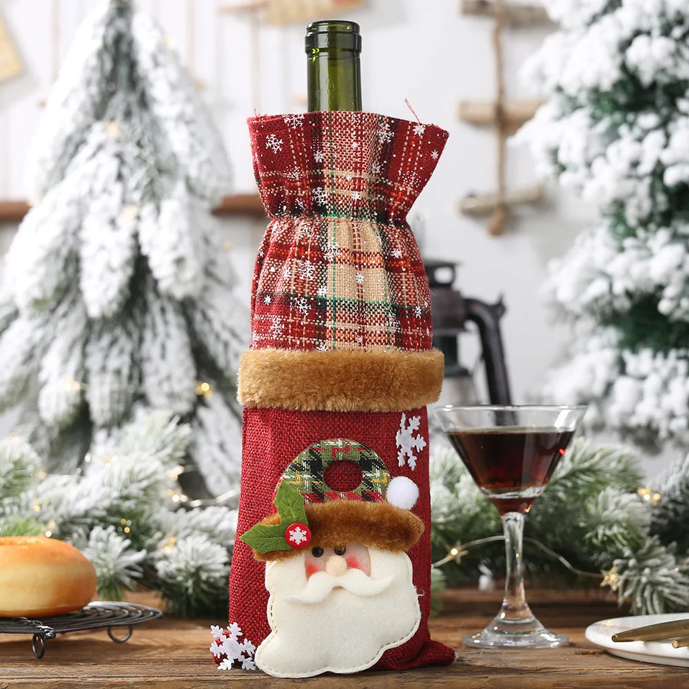 Santa Claus Wine Bottle Cover for Christmas Decor - Image 31