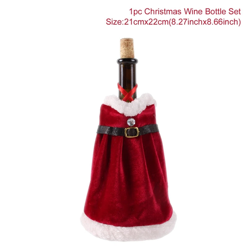 Festive Merry Christmas Wine Bottle Cover Decoration - Image 32