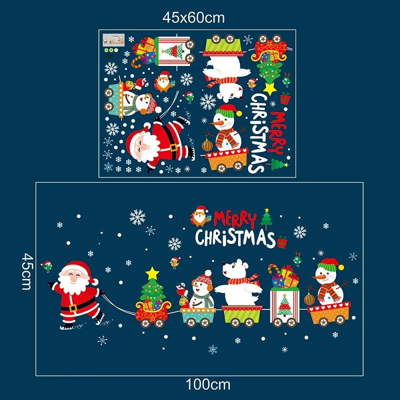 Festive Merry Christmas Santa Window Stickers - Image 20