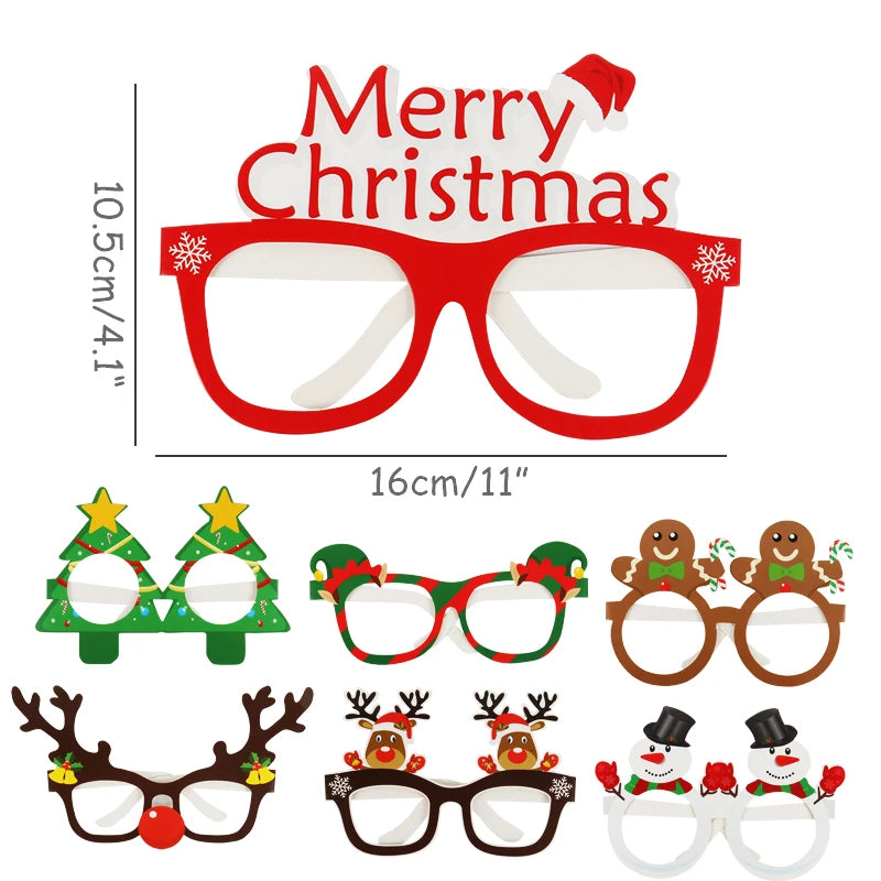 Festive Santa Tree Glasses Photo Booth Props - Image 10