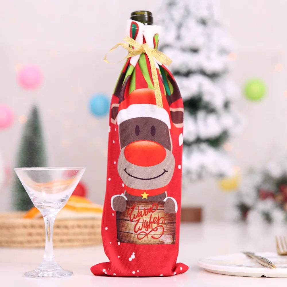 Santa Claus Wine Bottle Cover for Christmas Decor - Image 33