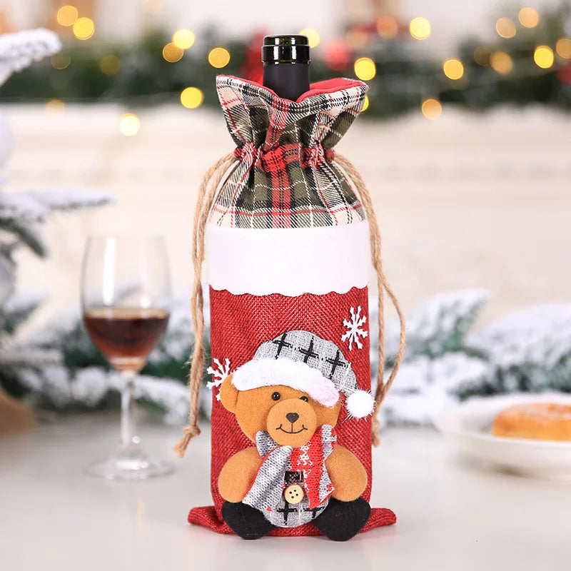 Santa Claus Wine Bottle Cover for Christmas Decor - Image 13