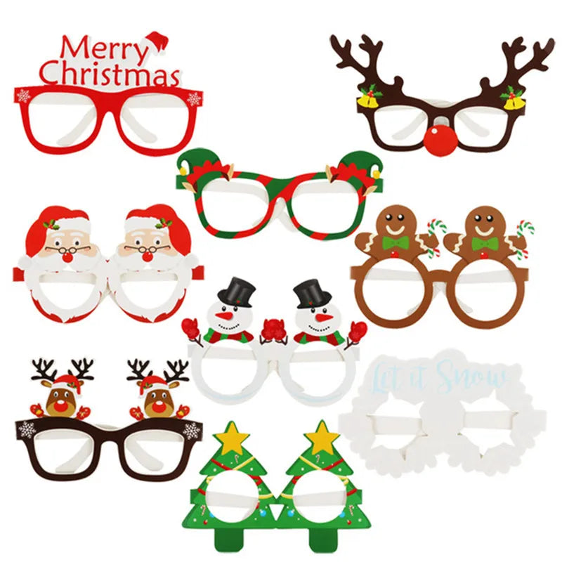 Festive Santa Tree Glasses Photo Booth Props - Image 7