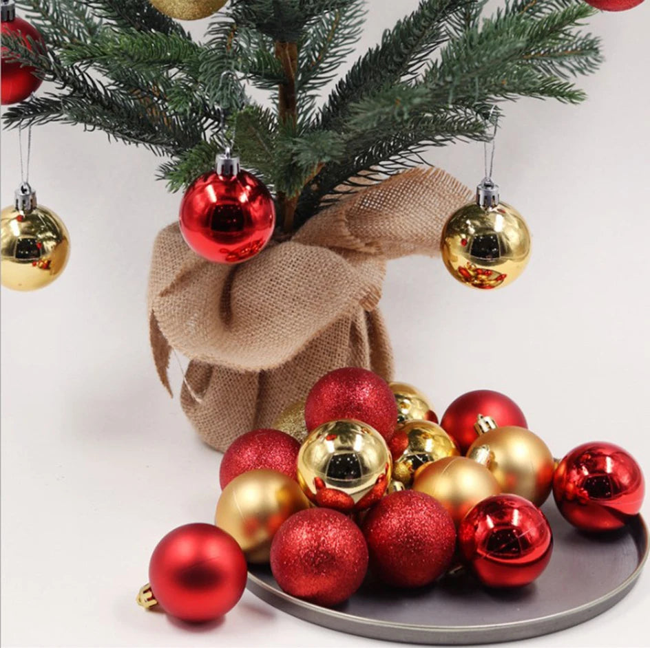 24-Pack Festive Christmas Tree Ornaments - Image 18