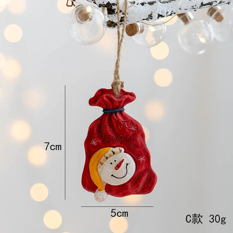 Festive Resin Christmas Sock & Snowman Ornaments - Image 15
