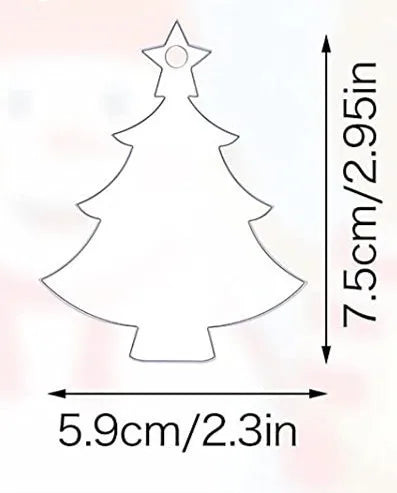 10 Pcs Clear Acrylic Christmas Ornaments Set - Image 8