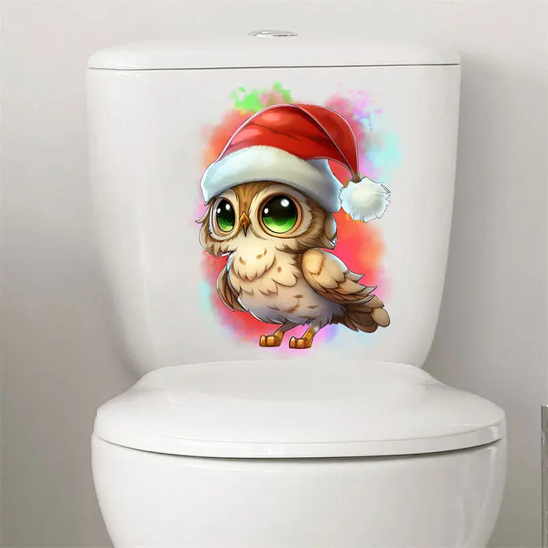 Festive Merry Christmas Owl Wall Decals - Image 6