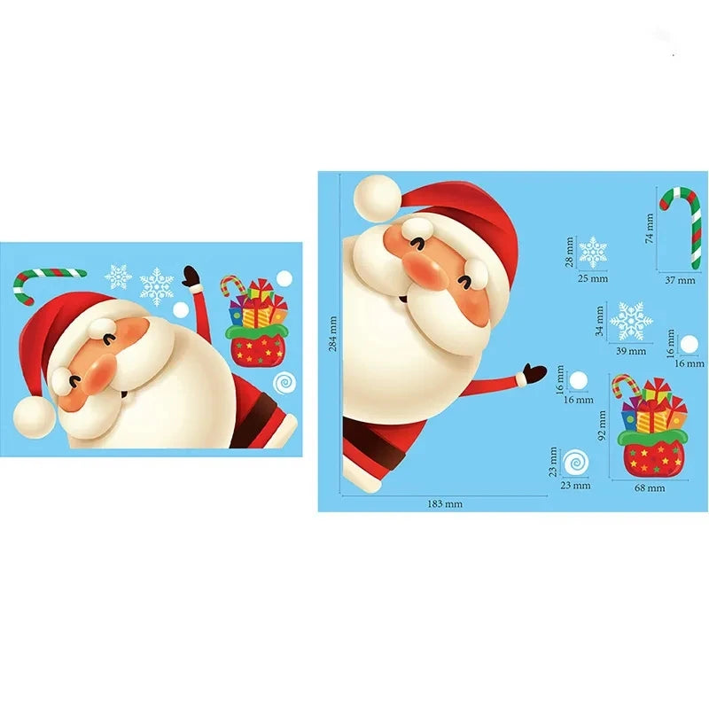 Festive Christmas Window Stickers: Santa & Snowflakes - Image 9
