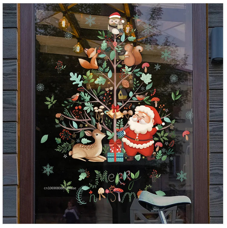 Festive Santa & Tree Christmas Window Stickers - Image 12