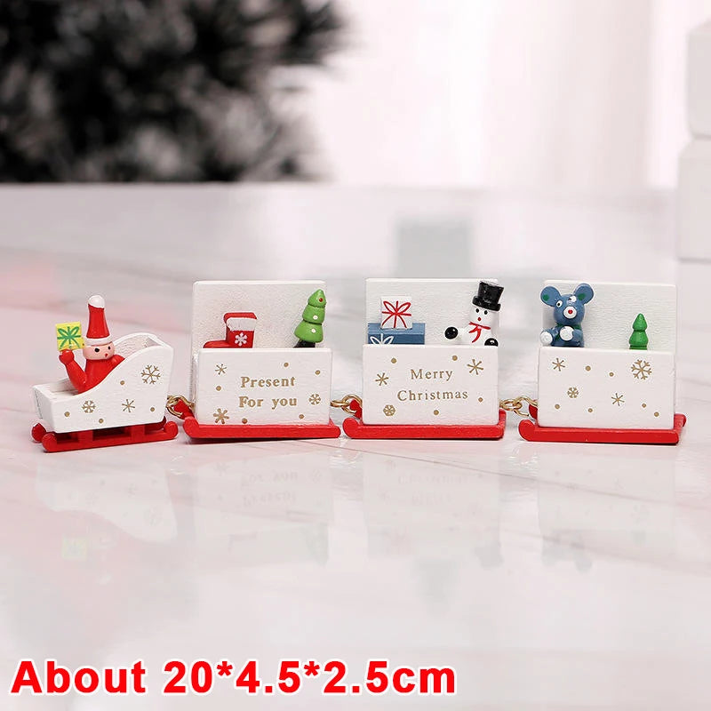Charming Wooden Train Ornaments for Christmas Decor - Image 22