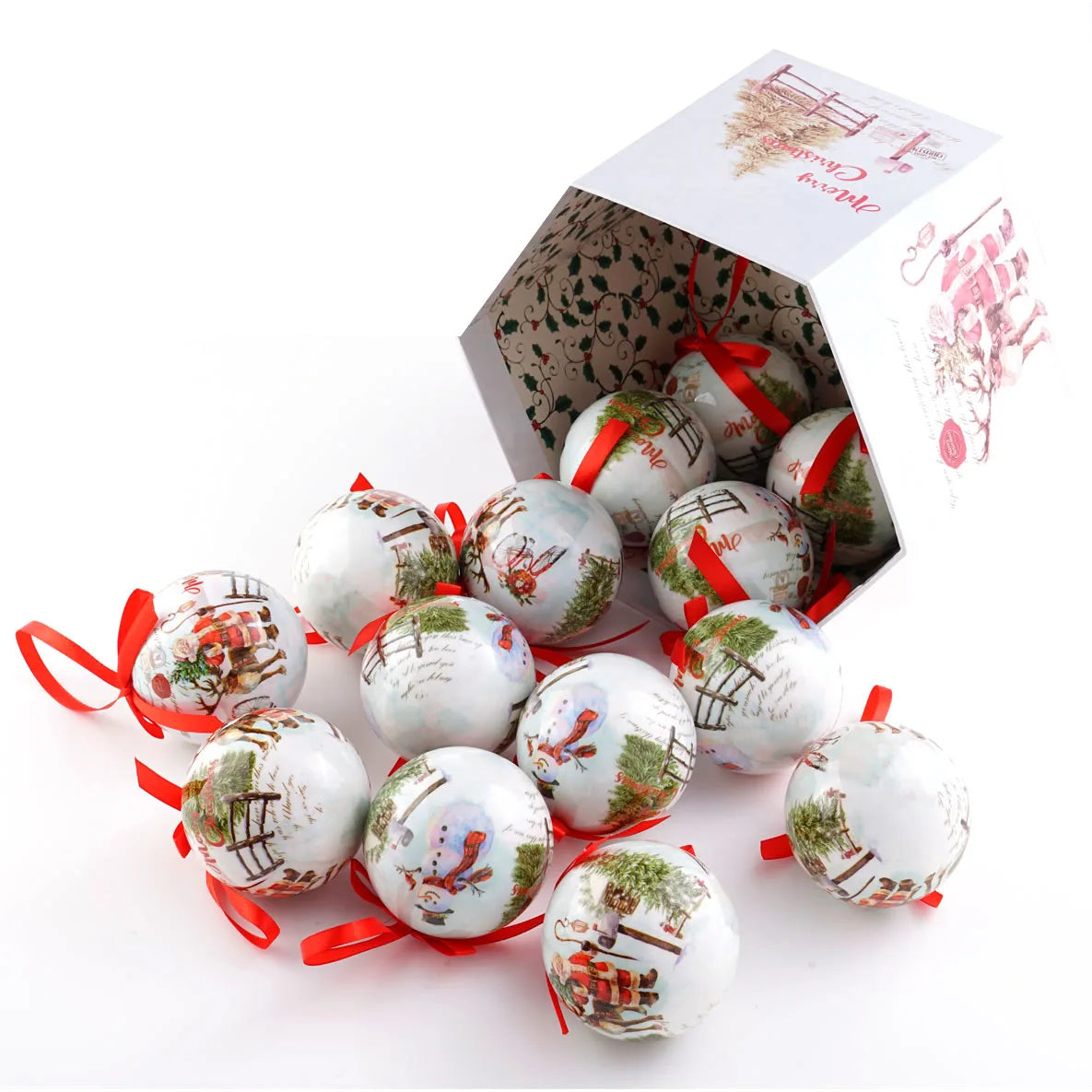 Sparkling 8cm Christmas Ball Ornaments for Your Tree - Image 11