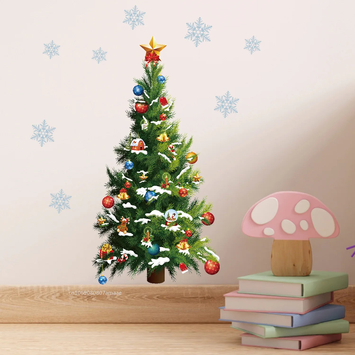 Festive Santa & Tree Christmas Window Stickers - Image 6