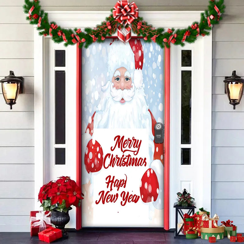 Festive Santa Gingerbread House Door Cover - Image 6
