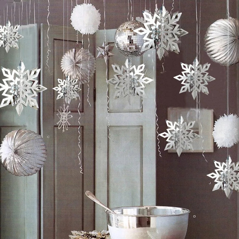 6Pcs Snowflake Hanging Ornaments for Christmas Decor - Image 5