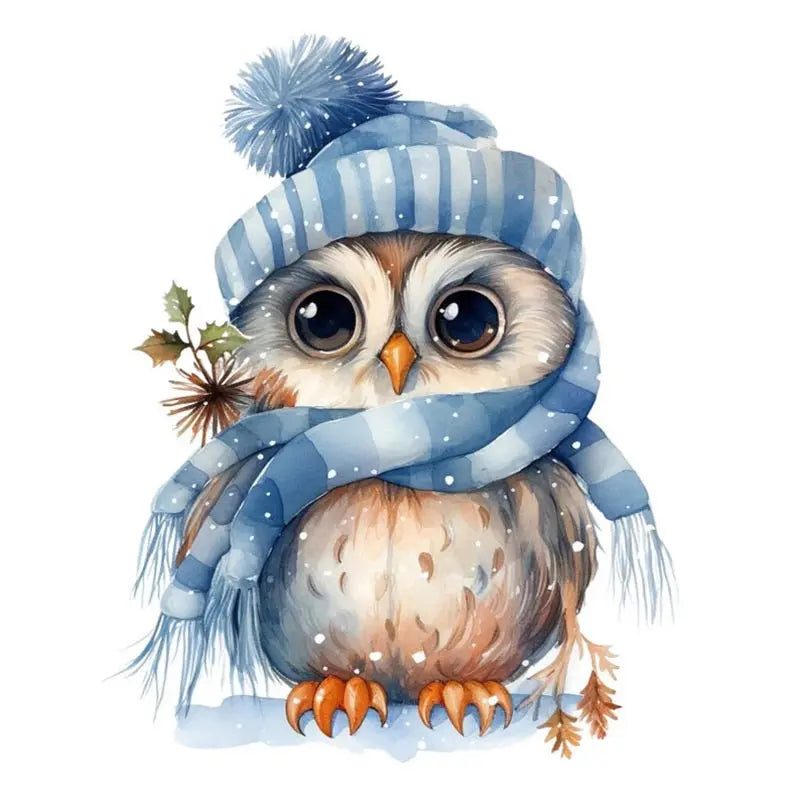 Festive Merry Christmas Owl Wall Decals - Image 28