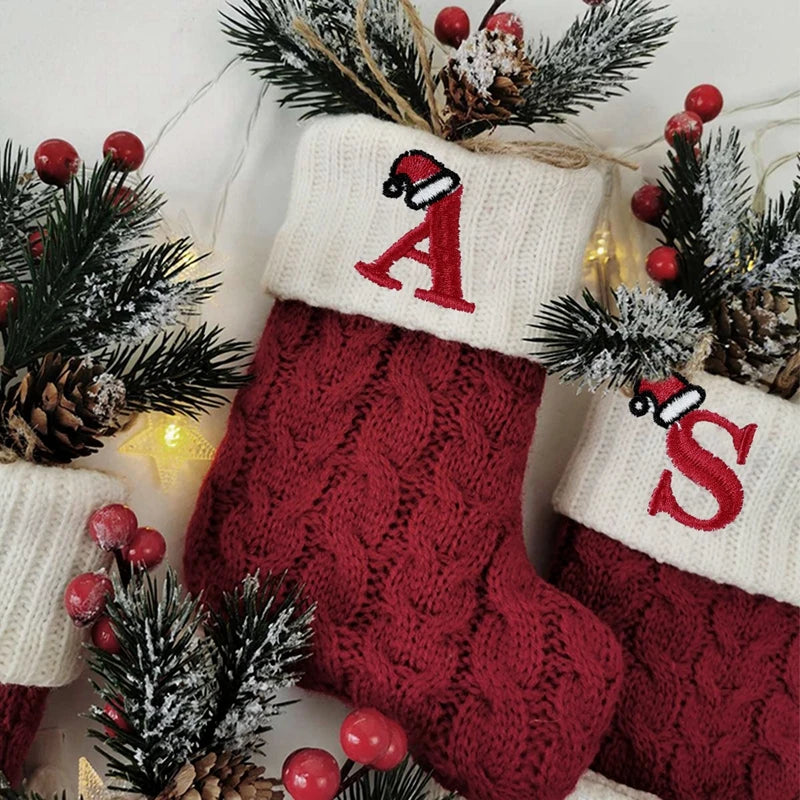 Cozy Christmas Alphabet Knitting Socks Ornaments - Image 40
