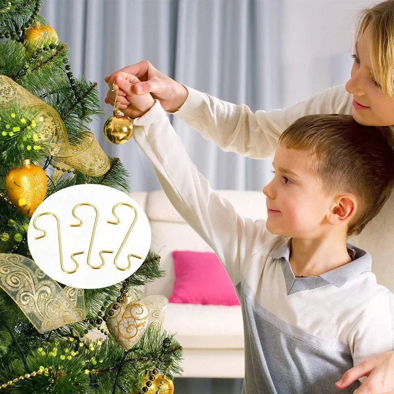 50 Pcs Christmas Tree Ornament S-Hooks for Hanging - Image 3