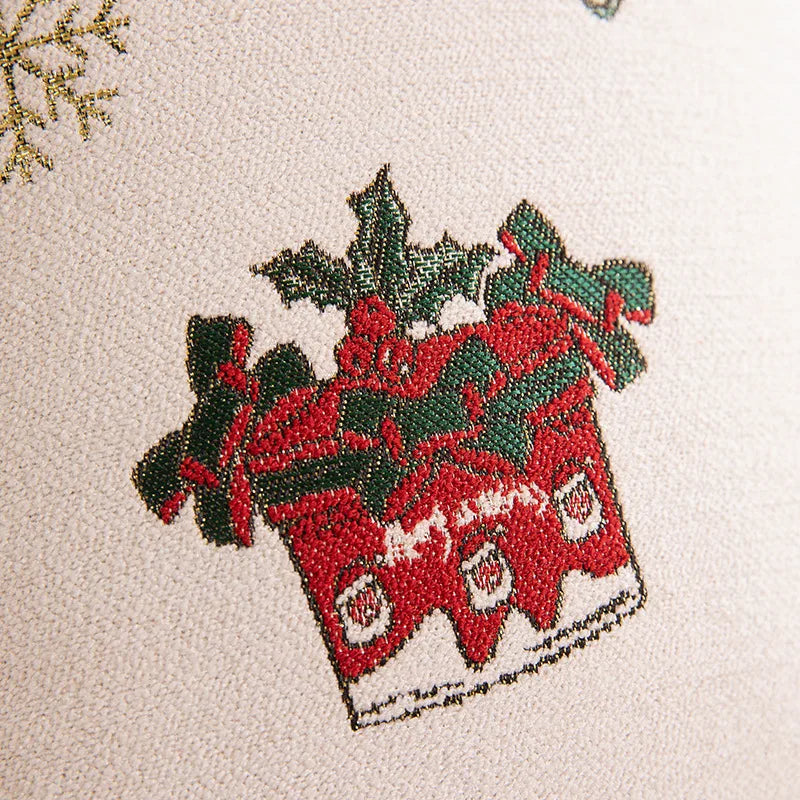 Luxurious Red Jacquard Tassel Table Runner for Christmas - Image 43