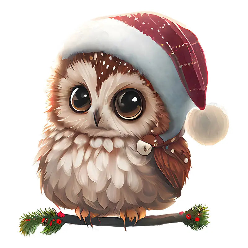 Festive Merry Christmas Owl Wall Decals - Image 22