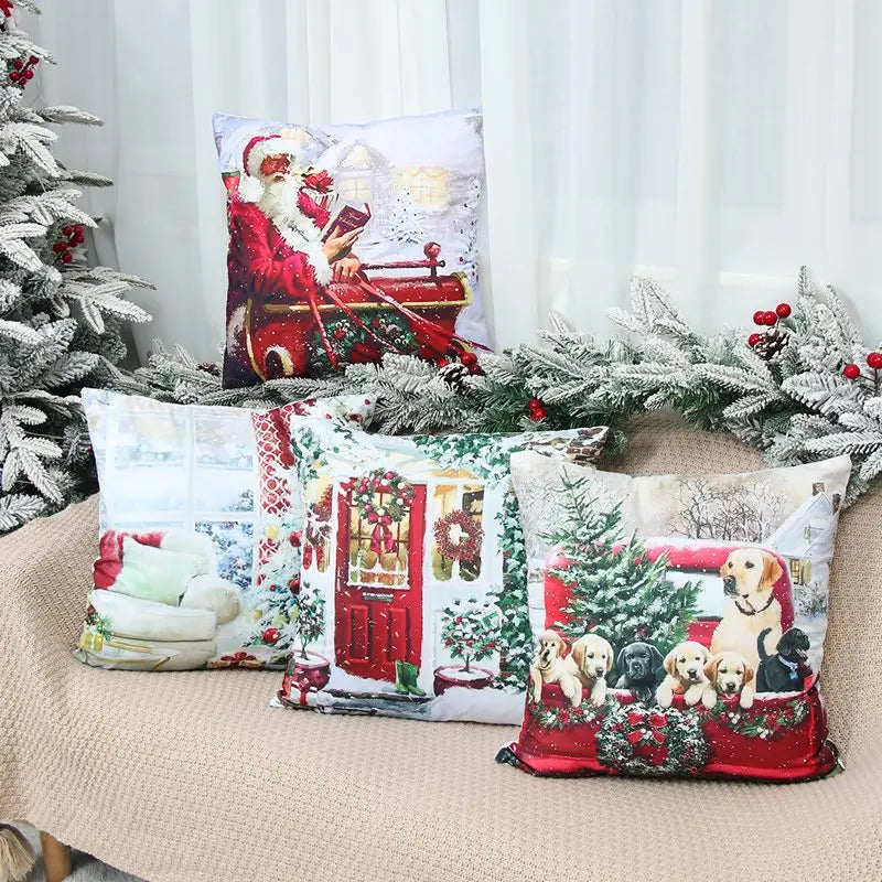Festive 45cm Christmas Pillowcase Cushion Cover - Image 55