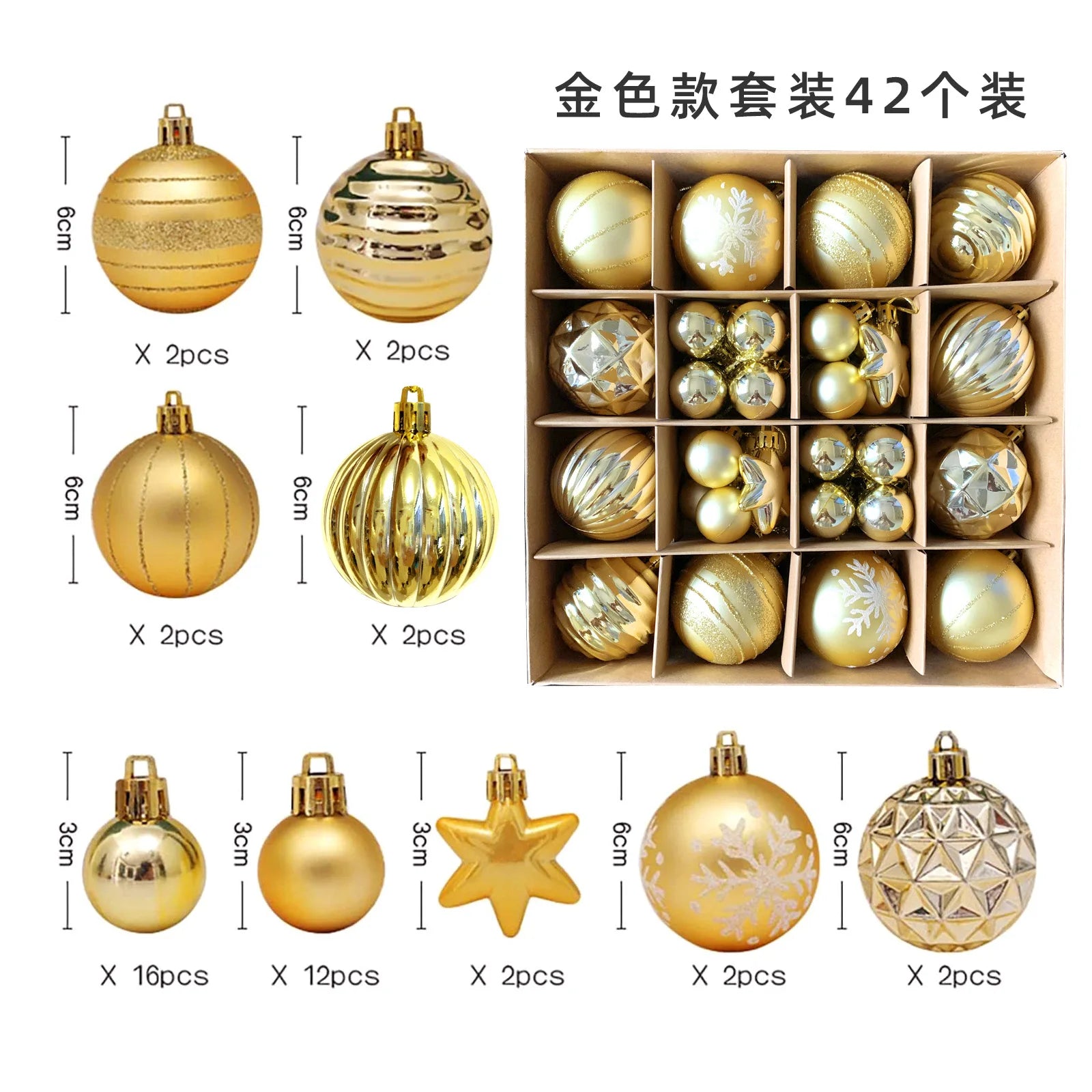 Large Golden Red Christmas Baubles for Festive Decor - Image 45