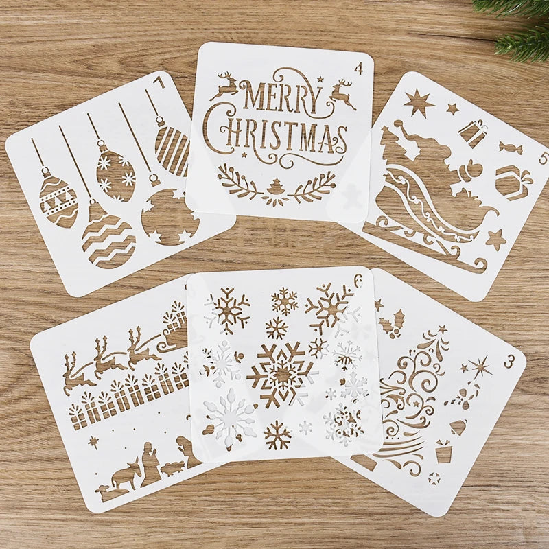 Festive Santa Snowflake Card Embossing Template - Image 23