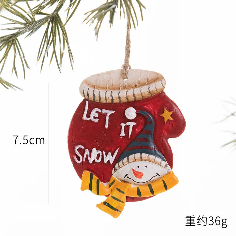 Festive Resin Christmas Sock & Snowman Ornaments - Image 16