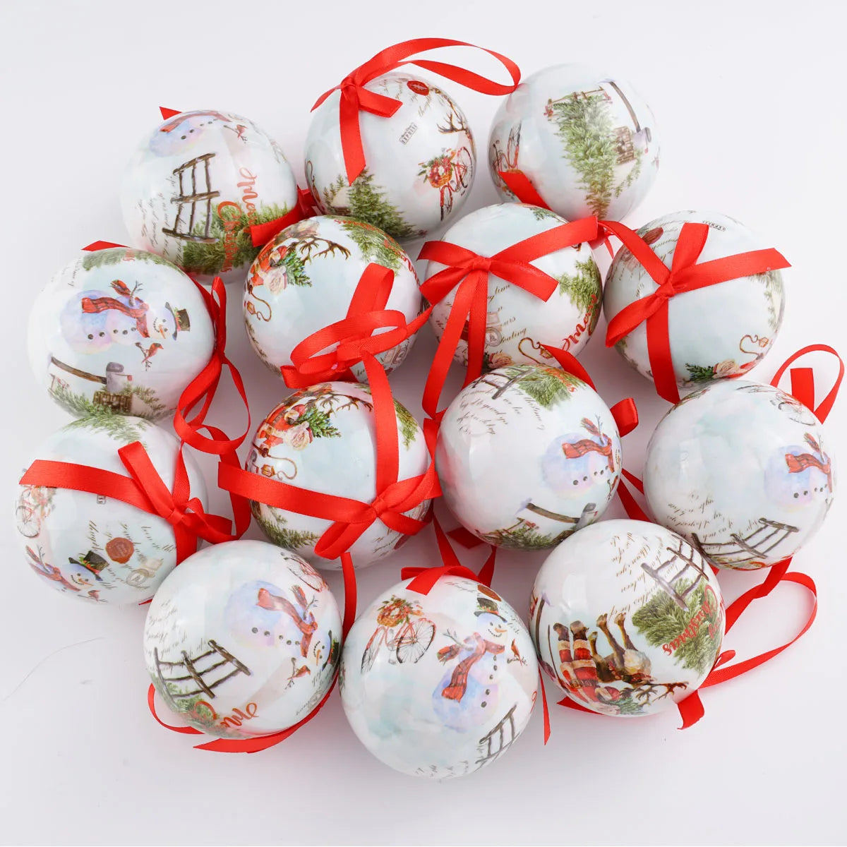 Sparkling 8cm Christmas Ball Ornaments for Your Tree - Image 9