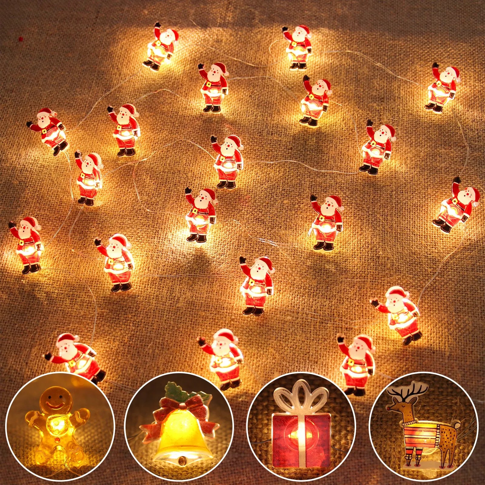 Magical Santa Claus LED String Lights for Christmas - Image 3