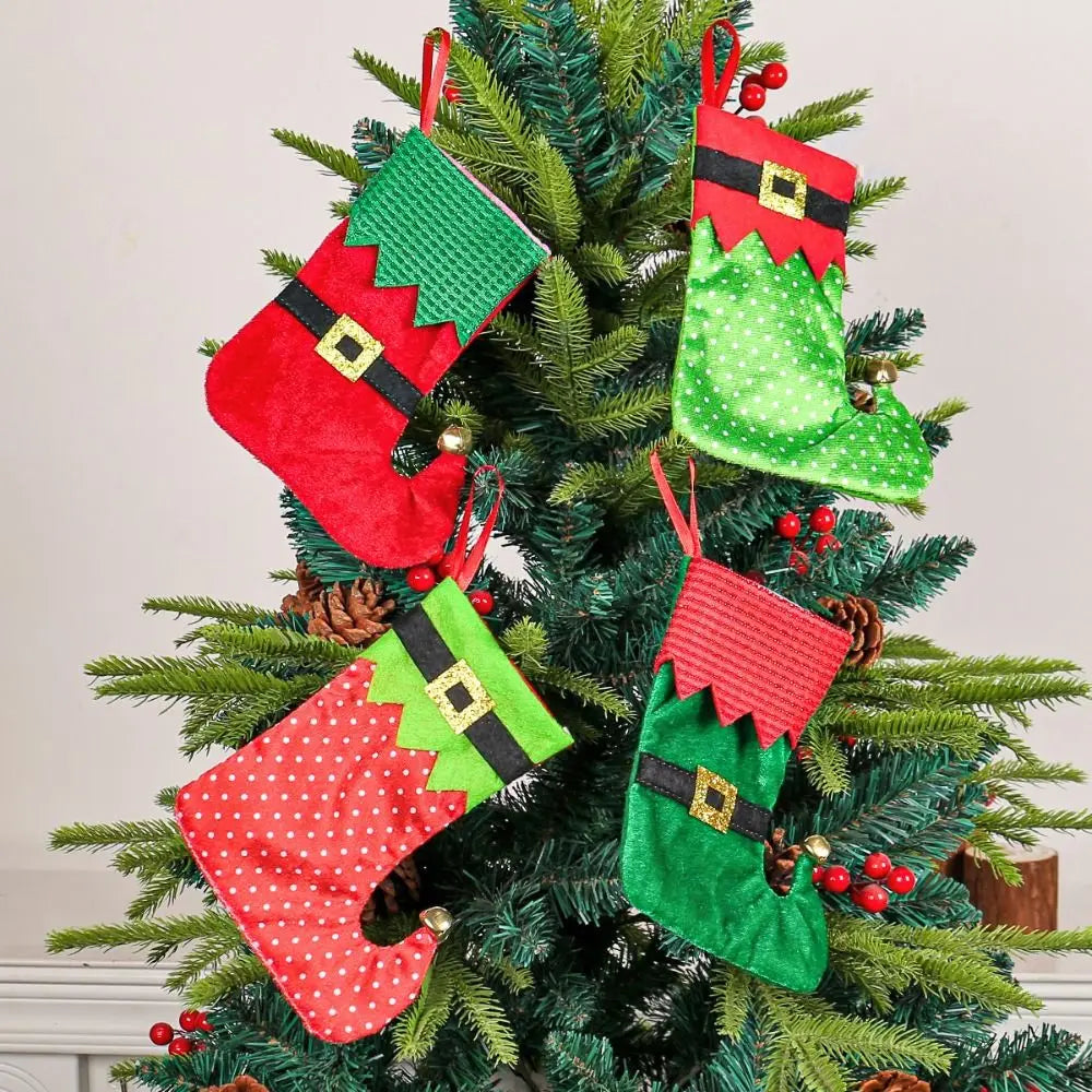 3PCS Cute Christmas Stocking Gift Bags Set