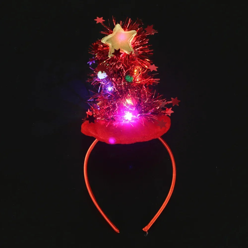 Festive LED Flashing Holiday Headband - Party Accessory