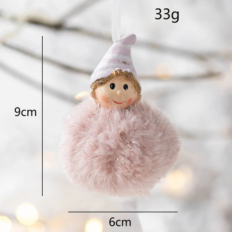 Festive Angel Baby Plush Doll Ornament - Image 32