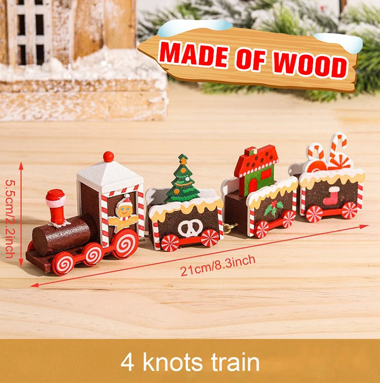 Charming Wooden Train Christmas Ornament for Home - Image 10