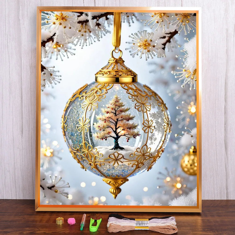 Festive Cross-Stitch Kit for Christmas Tree Decor - Image 14