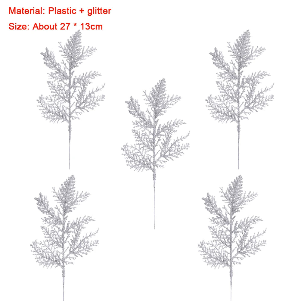 Glittering Pine Leaves for Festive Christmas Decor - Image 14