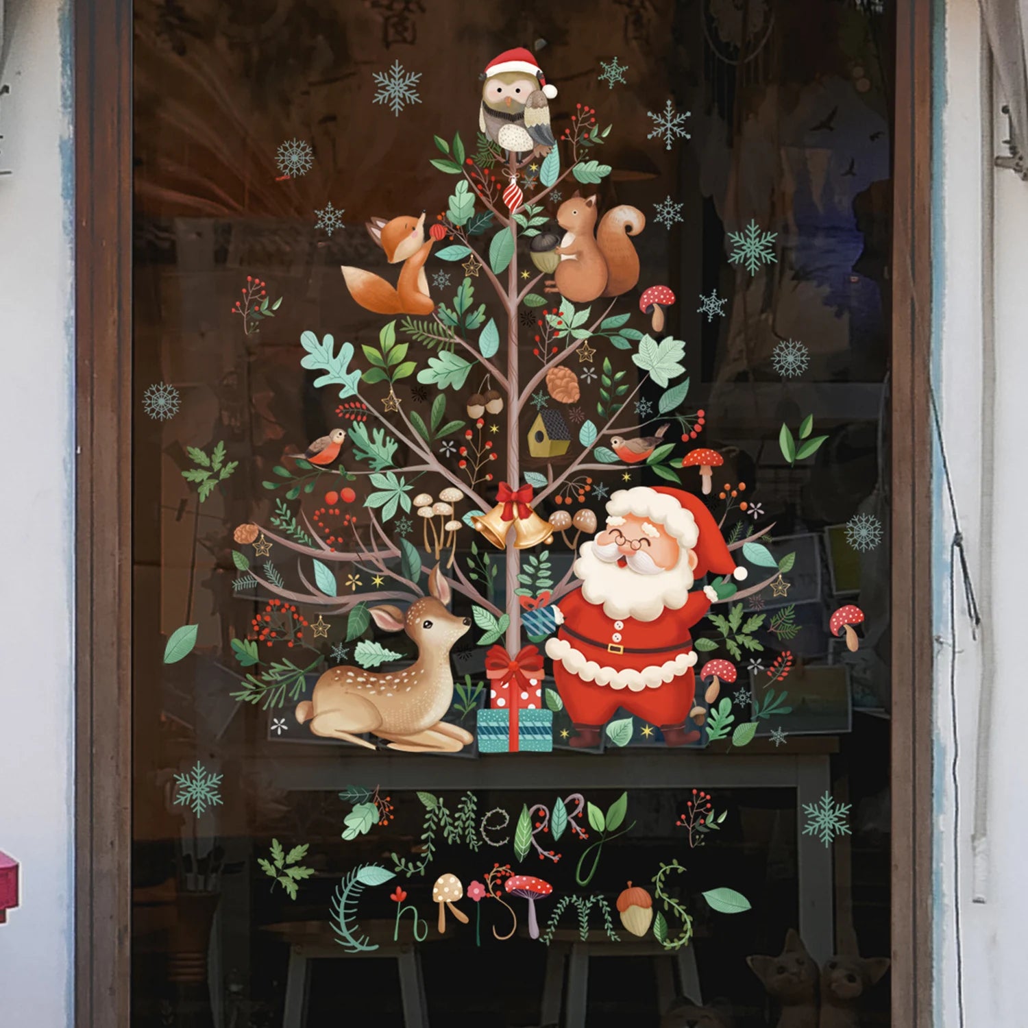 Festive Santa & Xmas Tree Window Stickers - Image 4
