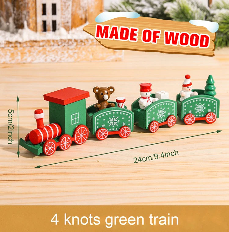 Charming Wooden Train Christmas Ornament for Home - Image 17