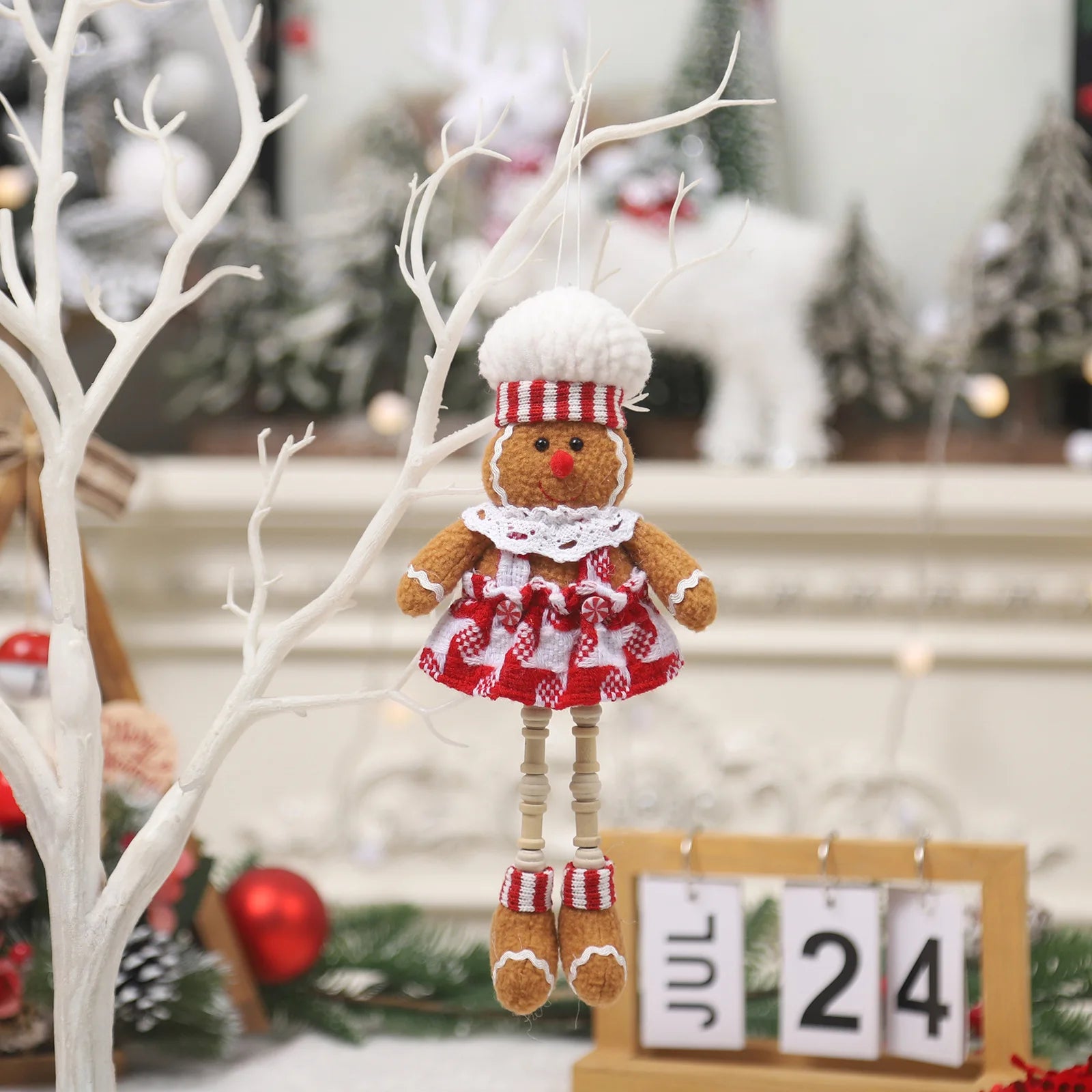 Charming Gingerbread Man Hanging Ornaments for Christmas - Image 4