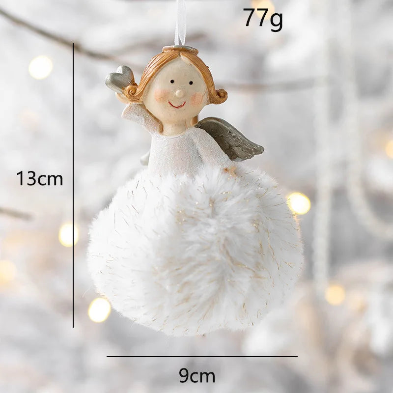Festive Angel Baby Plush Doll Ornament - Image 15